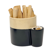 Thumbnail for Ceramic Smudge Holder • Black & Tan