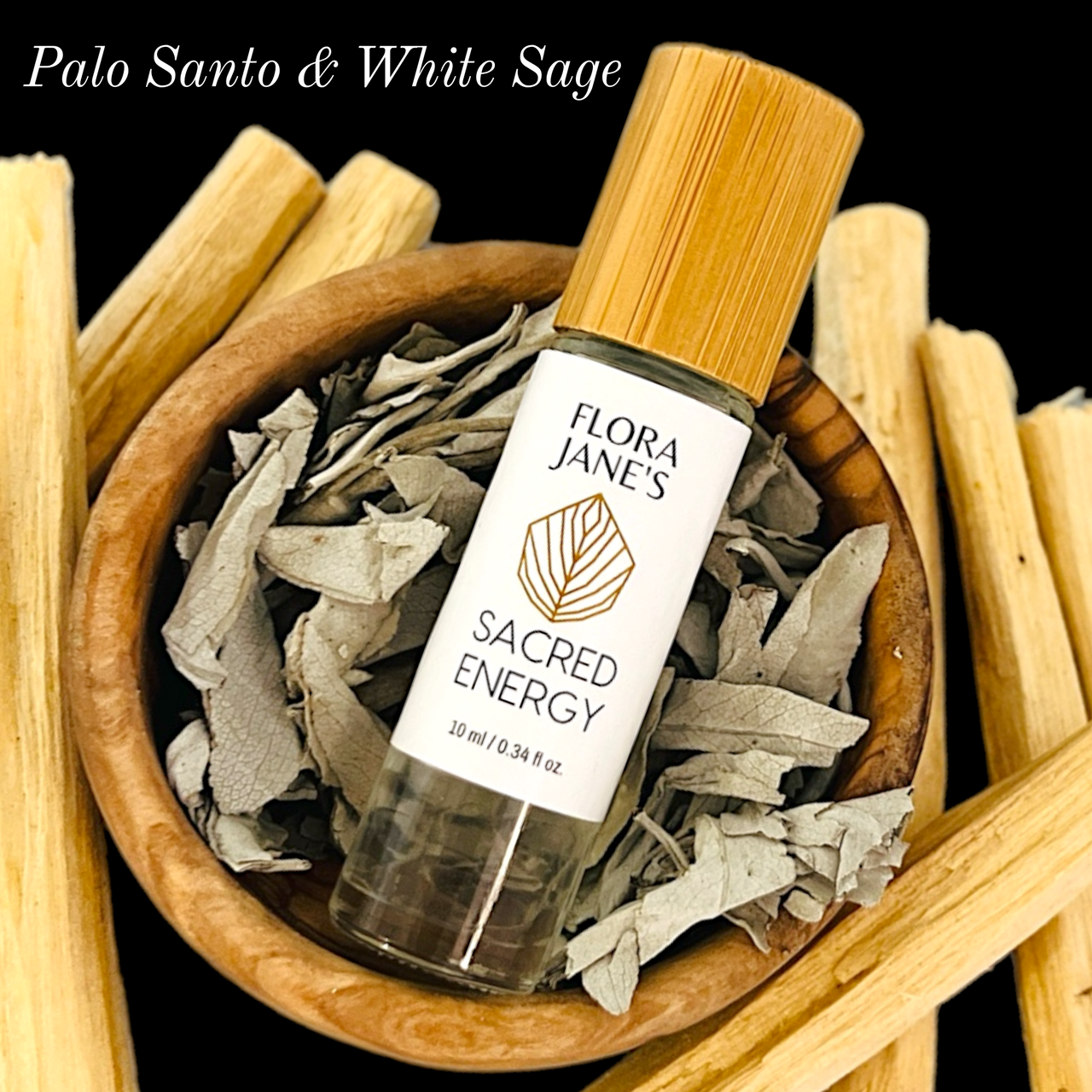 Sacred Energy Essential Oil Roll On - Palo Santo & White Sage