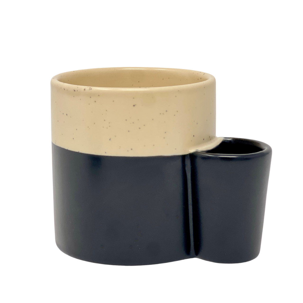 Ceramic Smudge Holder • Black & Tan